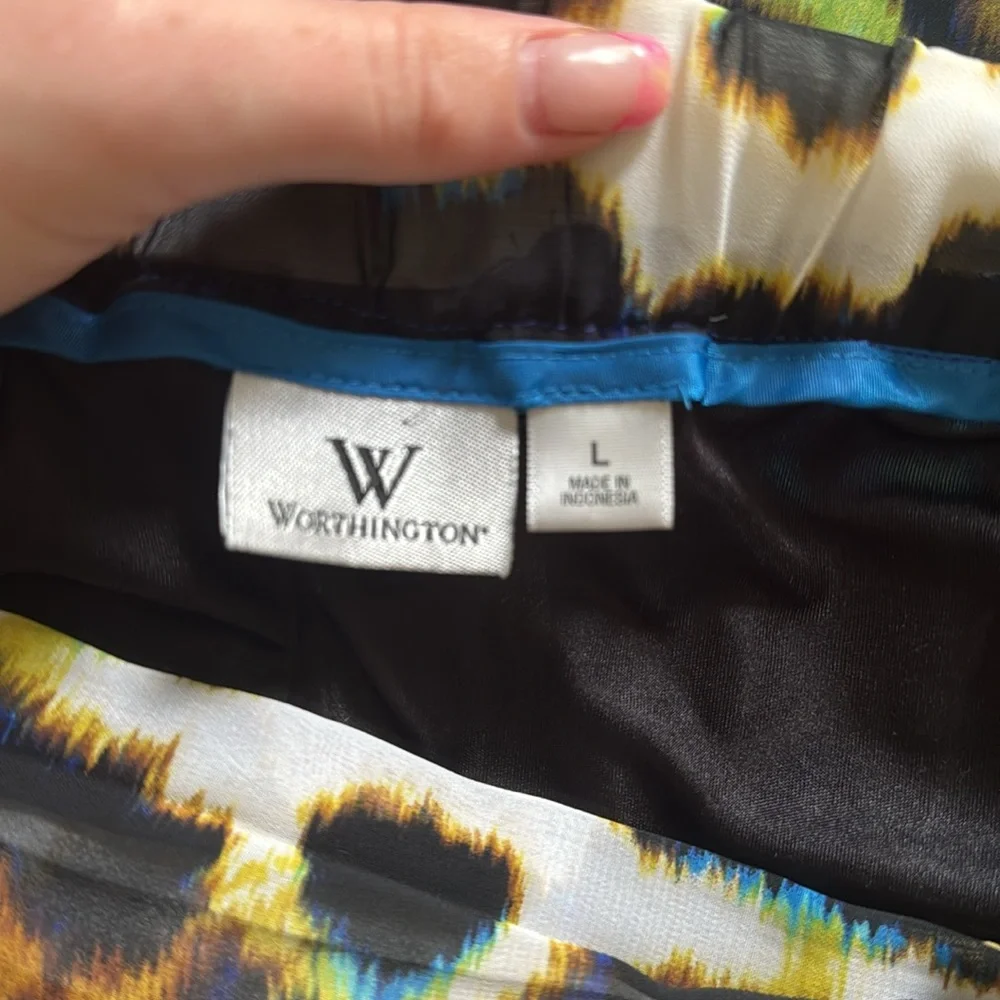 Worthington Y2K Leopard Animal Print Maxi Skirt Size L - Picture 8 of 8